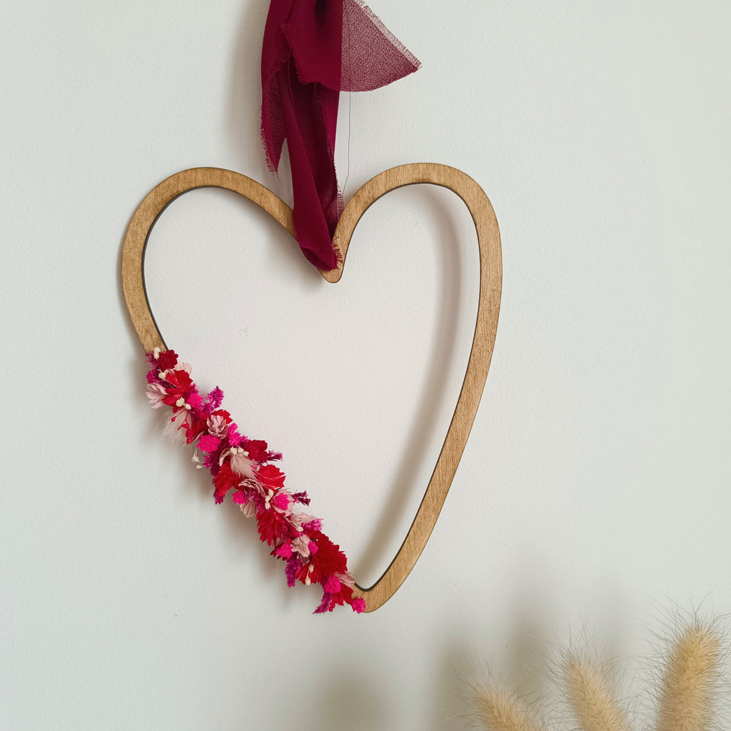 Cœur Fleuri en bois Amaryssa