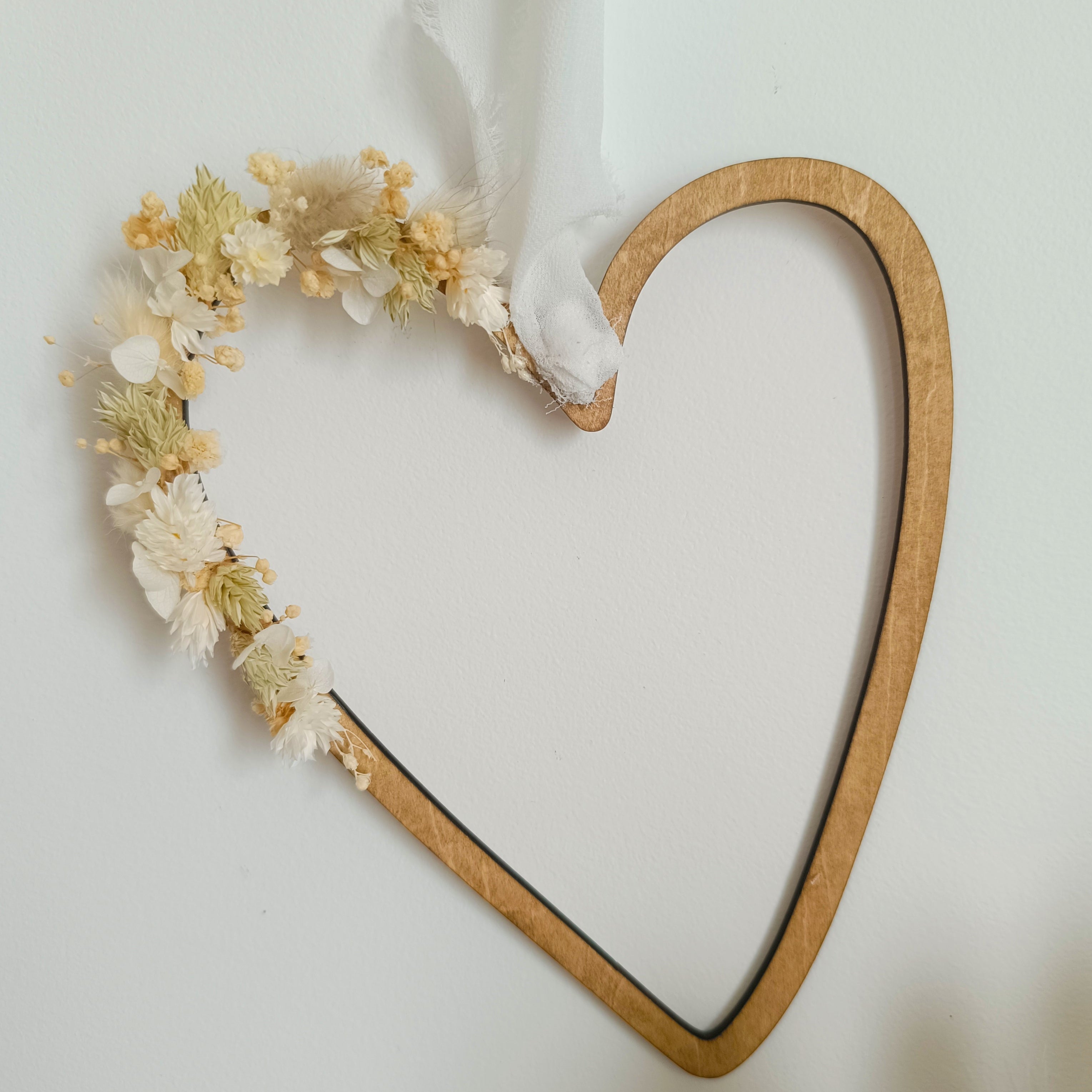 Cœur Fleuri en bois Naya