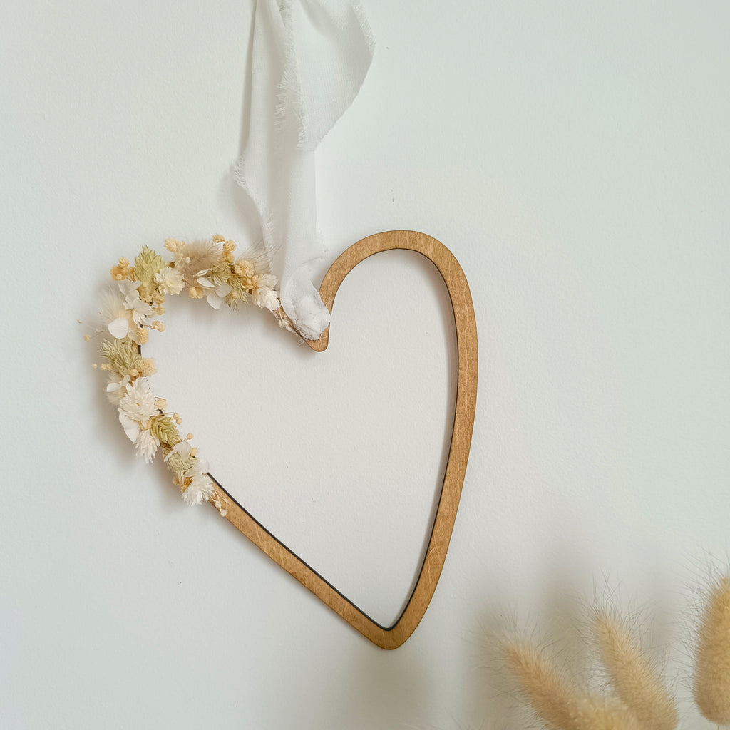 Cœur Fleuri en bois Naya