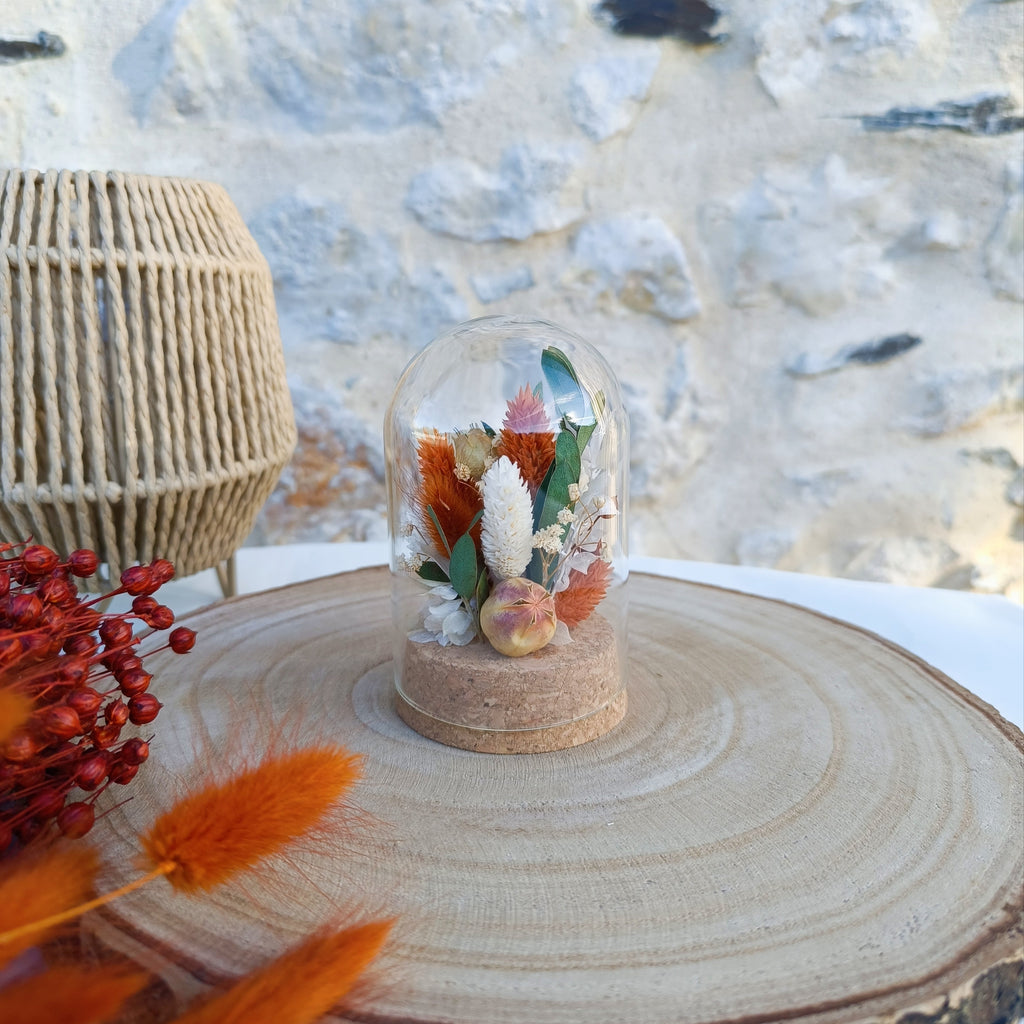 Mini-Cloche Fleurie Cannelle