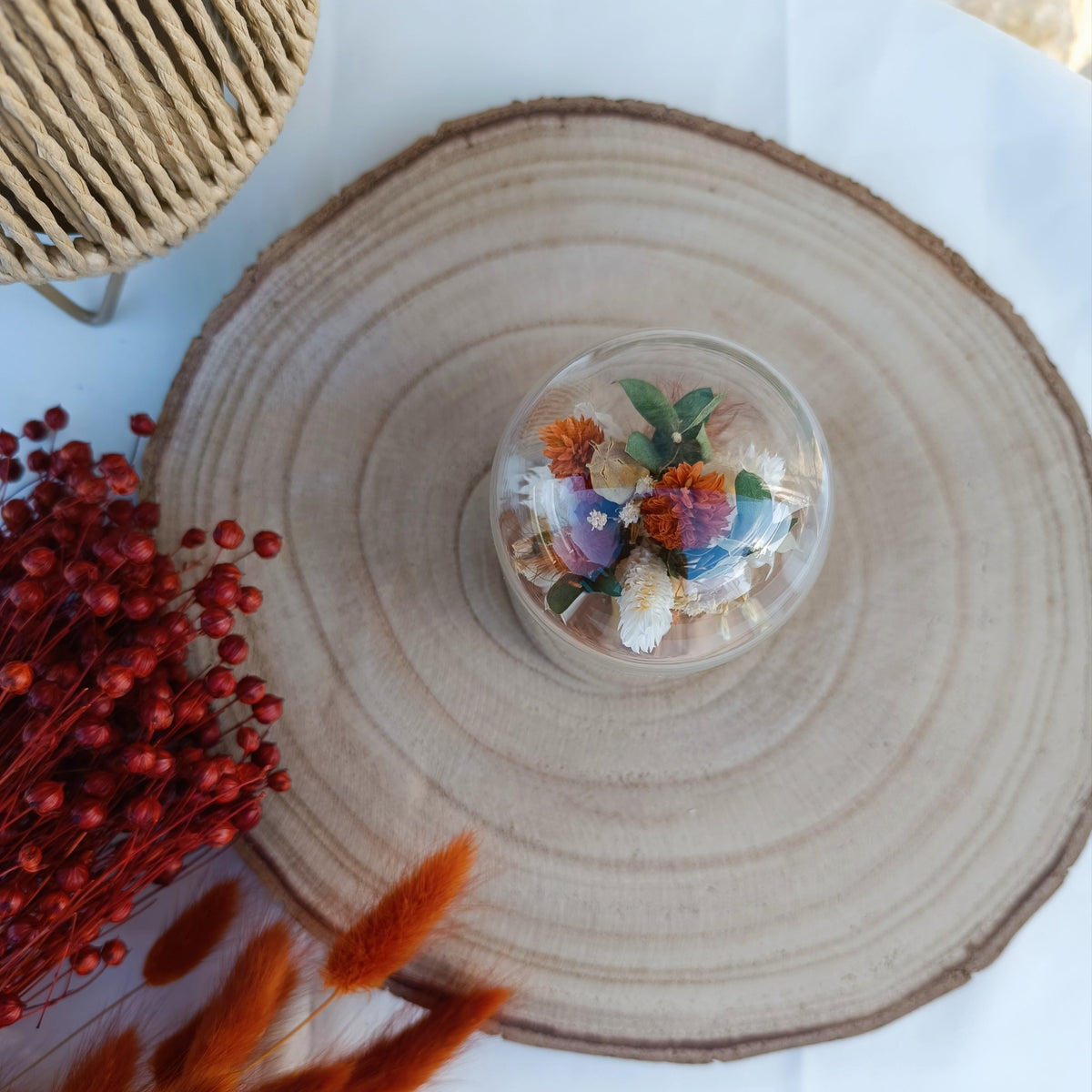 Mini-Cloche Fleurie Cannelle