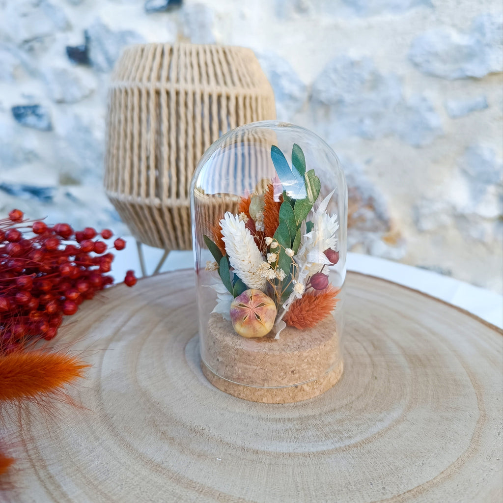 Mini-Cloche Fleurie Cannelle