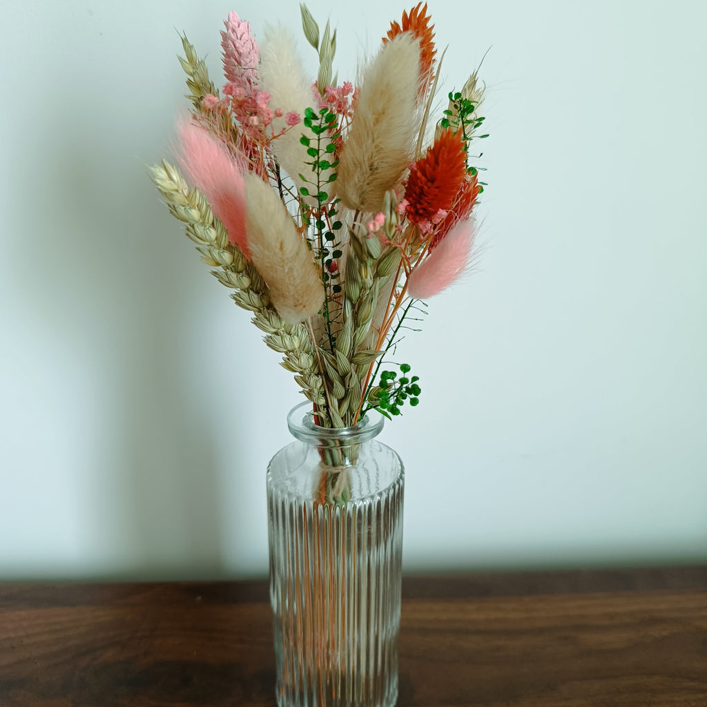 Bouquet Rosée avec Vase
