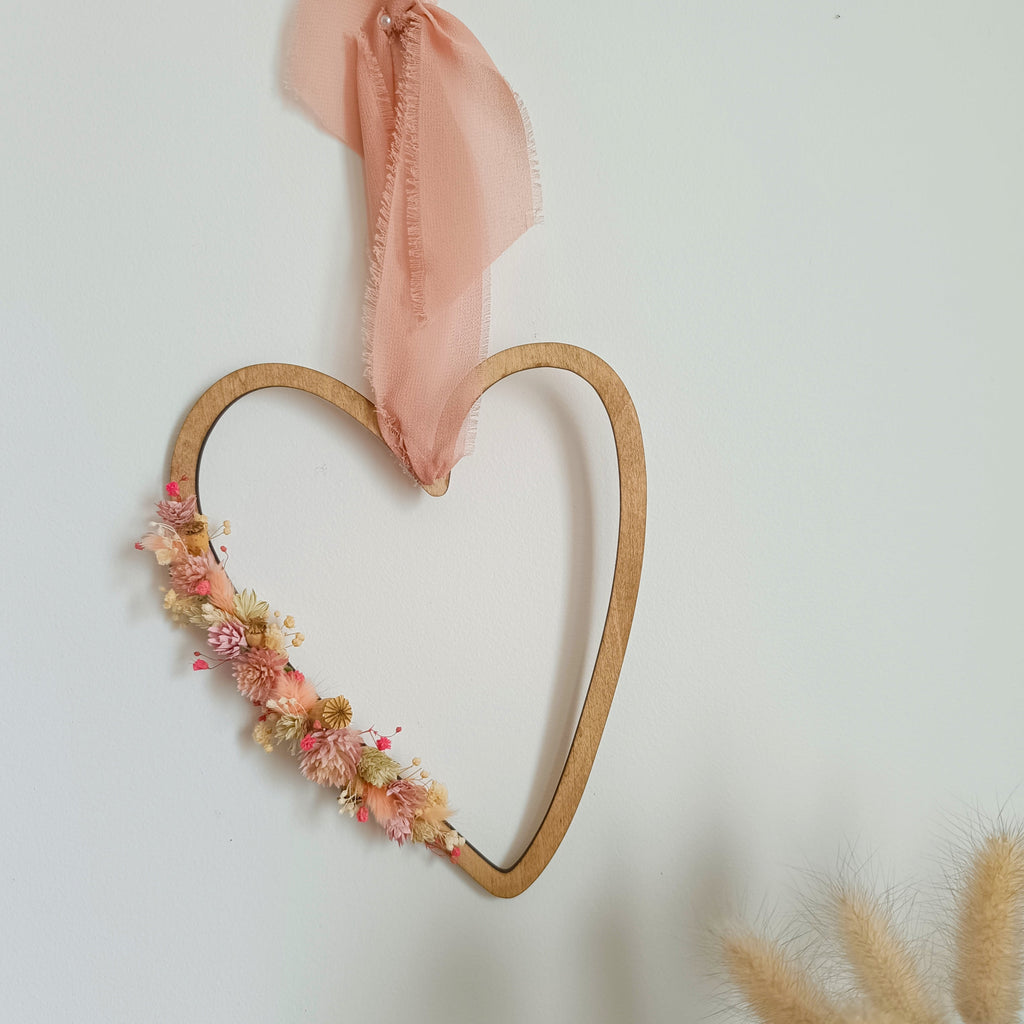 Cœur Fleuri en bois Althéa