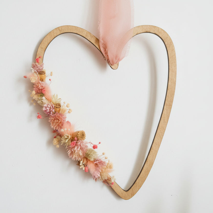 Cœur Fleuri en bois Althéa